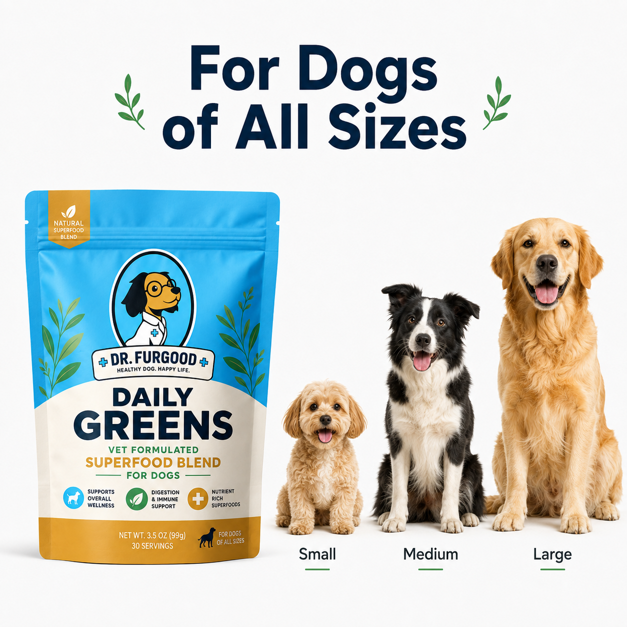 Daily Greens™  Premium Daily Dog Multivitamin Powder