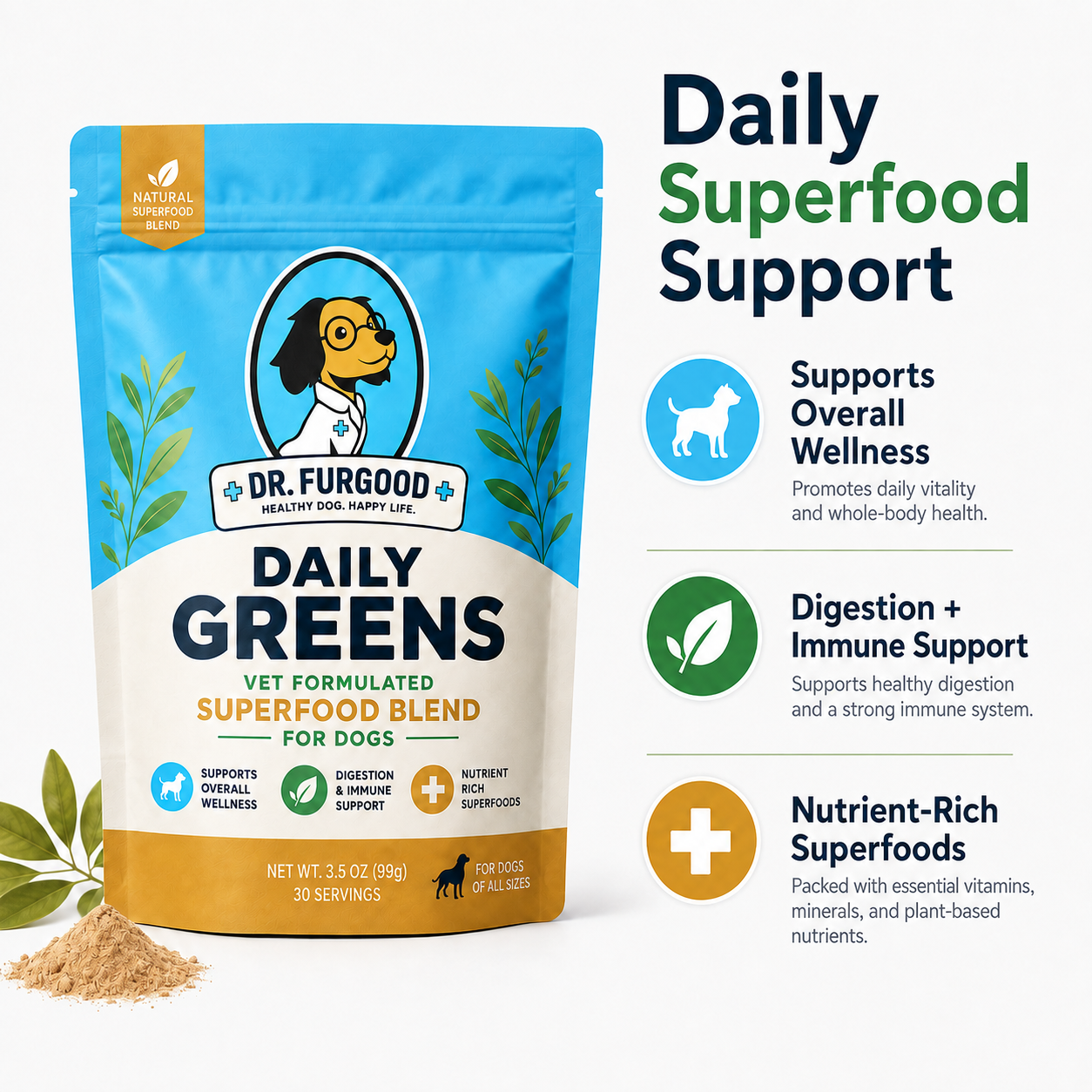 Daily Greens™  Premium Daily Dog Multivitamin Powder