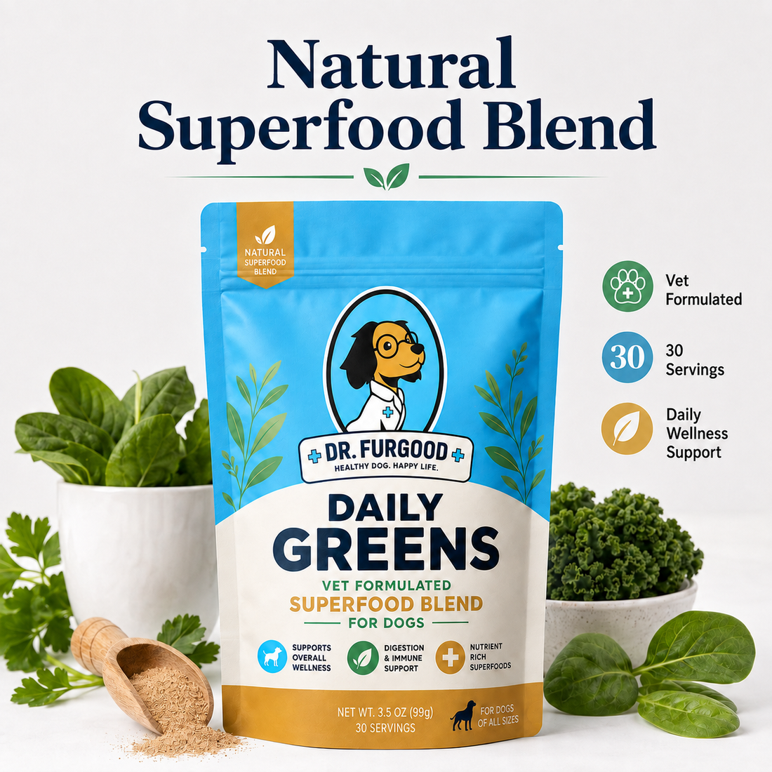 Daily Greens™  Premium Daily Dog Multivitamin Powder
