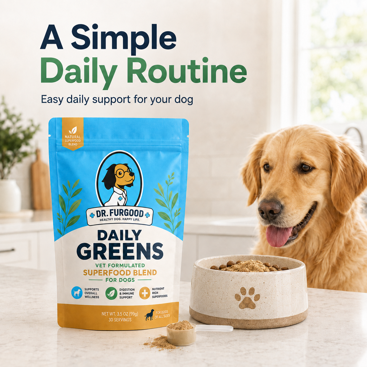 Daily Greens™  Premium Daily Dog Multivitamin Powder