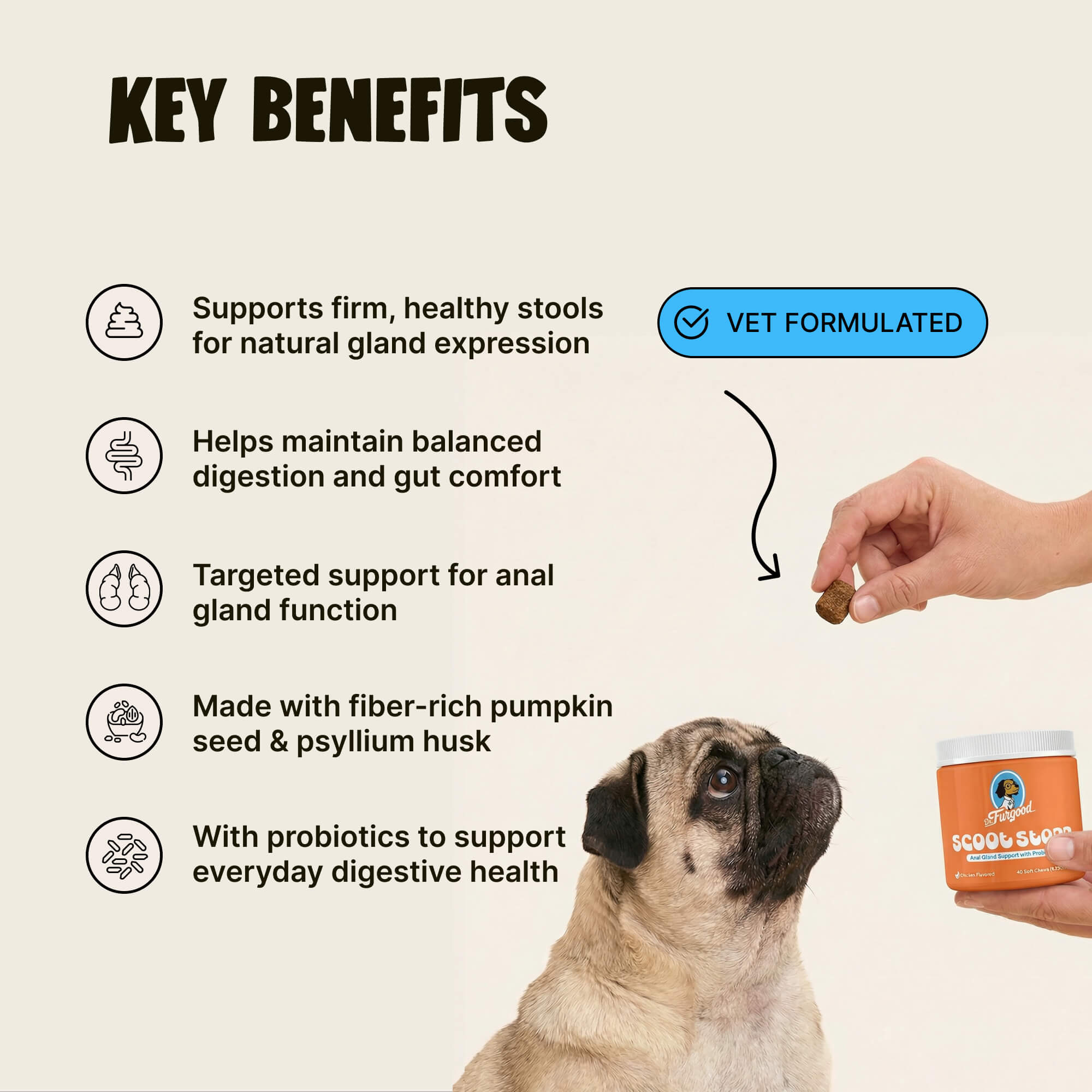 Scoot Stopp™ - Dog Anal Gland Support Chews